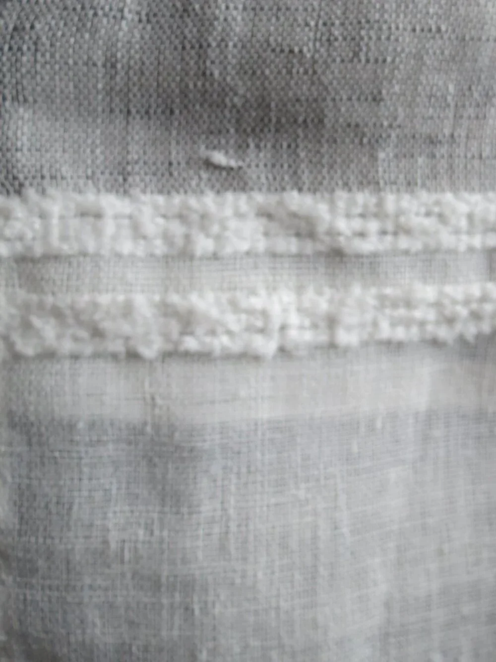 White w gray stripe bands (2) Curtain Panels 40